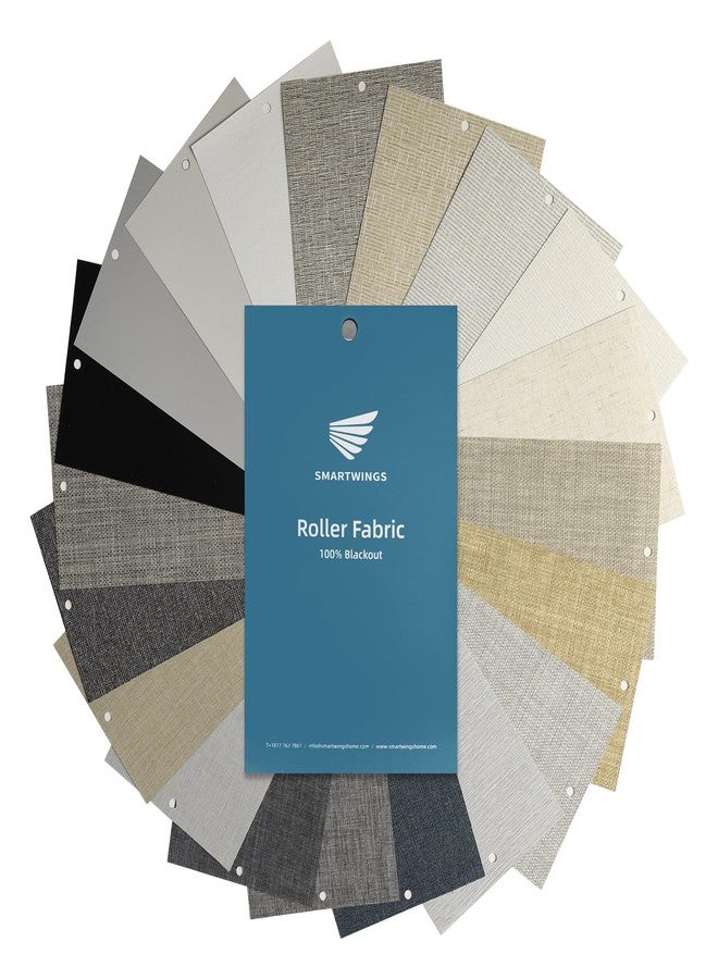 SmartWings 100% Blackout Roller Shades Fabric Samples, Used in Full Blackout Roller Blinds,Interior Fabrics Suitable for Bedrooms, Living Rooms and Offices, Multi-Color - Image 1